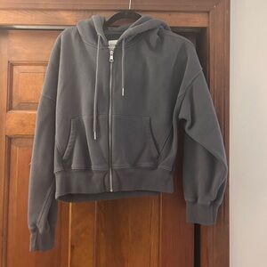 Grey Abercrombie Zip Up Hoodie